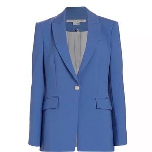 Veronica Beard Bluebell Single-Button Tailored Blazer